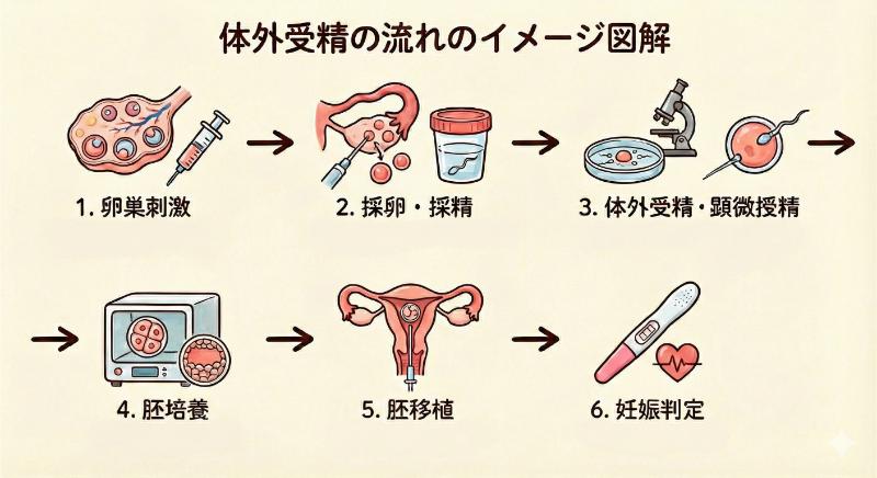 体外受精の流れ